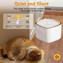 3L Cat Water Fountain, Automatic Pet Water Dispenser With Circulation Filtration System, Ultra-Quiet Water Pump, Large Capacity Cat And Small Dog Water Dispenser - 3L - View 6