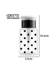 Cute Polka Dot Pattern Transparent Pet Reusable Travel Bottle, Makeup Remover Dispenser Bottle, Portable Pump Head Dispenser Bottle, Suitable For Nail Polish Remover, Toner And Makeup Remover, Round Top Design, Reusable, Makeup Remover Bottle, Travel Essential - Multicolor - View 13