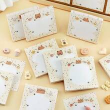 2026-1pc Cute Bear Sticky Notes Set, Children's Memo Notepad, Planner Accessories, Classroom Supplies, Back To School Gift, Creative Birthday Gift - Multicolor - View 3