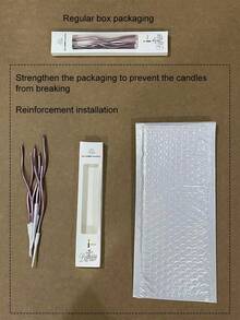 6pcs/12pcs Rose Gold/Champagne/Gold/Silver Curved Colored Birthday Candles, Cake Decorations, Baking Supplies - Multicolor - View 8
