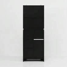Multifunctional Bookcase With Open Shelves, Doors And Drawers, Black And White, Modern Style, Storage Unit For Bedroom And Living Room - 黑色 - 查看 11