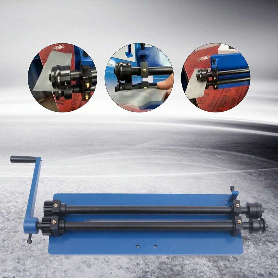 Rundbiegemaschine Sickenmaschine 460mm Manuell Bördelmaschine mit 6 Würfelsätze - Blau - Übersicht 1