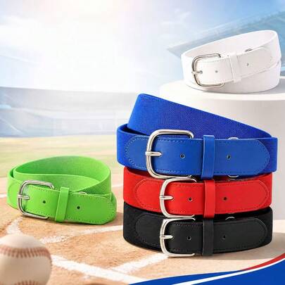 1pc Elastic Adjustable Baseball Belt, Stretch Sports Uniform Belt, Suitable For Teenagers And Adults Softball Daily Wear