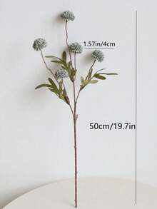 1件 5莖秋季色蒲公英人造絲花，客廳與餐桌用仿真花飾，花藝裝飾擺件 - 藍色 - 查看 3