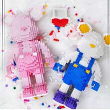 2000PCS Extra Large Bear Building Blocks Set - Perfect Gift - Office And Home Decor - DIY Handmade Creative Interlocking - Suitable For Holidays - Birthdays - Thanksgiving - Valentine's Day - Halloween - Christmas Gifts - Suitable For Ages 14 And Up - Mixed Colors - Durable ABS Material - Multicolor - View 6