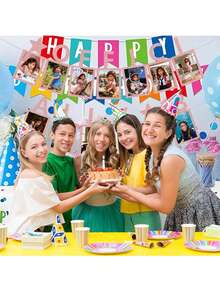 Decoraciones para fiesta de cumpleaños número 13 para niñas, pancarta de fotos de cumpleaños, pancarta de hitos de crecimiento para adolescentes, colgante de pared con cuerda y adhesivo para suministros de fiesta... - Ver 1