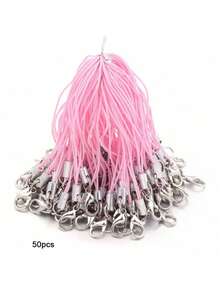 20pcs 65mm Colorful Line Phone Lanyard Lobster Clasp Hanging Rope Phone Chain Eyelet Handmade Rope Pendant Cartoon Polyester Key Doll Rope Hanging Decoration Key U-Disk Lanyard - 50 Lobster Ropes - View 8