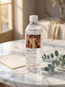 30pcs/20pcs/10pcs Customized Photo Water Bottle Labels, Personalized Celebration Labels, DIY Water Bottle Wrap Stickers, Size 21x5cm, Suitable For Wedding, Birthday, Christening, Wedding, Thank You Stickers And Other Occasions, Multi-Functional, Adjustable, Mildew-Proof, Decorative, Adhesive, Reusable - Multicolor - View 7
