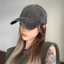 1pc Unstructured Vintage Washed Baseball Cap, Adjustable Dad Hat, Unisex Beach Accessory, Travel Essential - Hat 021 - View 5