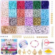 4 Colors Vibrant Soft Clay, Approx. 5760pcs Small Polymer Clay Beads, DIY Jewelry Bracelet Making, Afternoon Tea Party Handmade Beading Activity, Creative Crafting - Multicolor - View 8