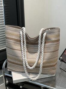 Large Capacity Handbag For Women, New Minimalist Commuter Shoulder Tote Bag - Multicolor - View 6