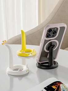 Soporte de teléfono de dibujos animados, soporte de teléfono de escritorio multifunción con ángulo ajustable, soporte universal portátil y flexible, adecuado para ver programas de televisión - Multicolor - Ver 1
