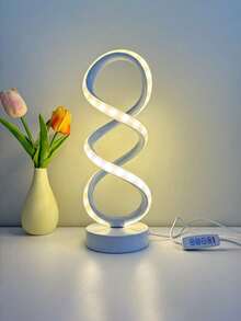 LED Double Helix Desk Lamp, 3-Color Dimmable Decorative Lamp, Suitable For Holiday, Room, Living Room, Study, Office, Birthday Gift, Decorative Ornament, Night Light - Desk Lamp - View 16