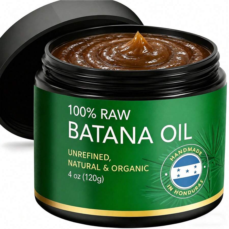 Natural Batana Oil, Handmade In Honduras, Unrefined, Nourishes And Strengthens Hair, Suitable For All Hair Types