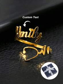 1 pieza Anillo personalizado con nombre de enfermera, con estetoscopio y latido del corazón, acero inoxidable minimalista, regalo perfecto para enfermeras/estudiantes de medicina, anillo con nombre personalizado, joyería para mujeres, regalo personalizado, temporada de graduación, Acción de Gracias, Día de la Enfermera, regalo de Navidad - Multicolor 2 - Ver 6