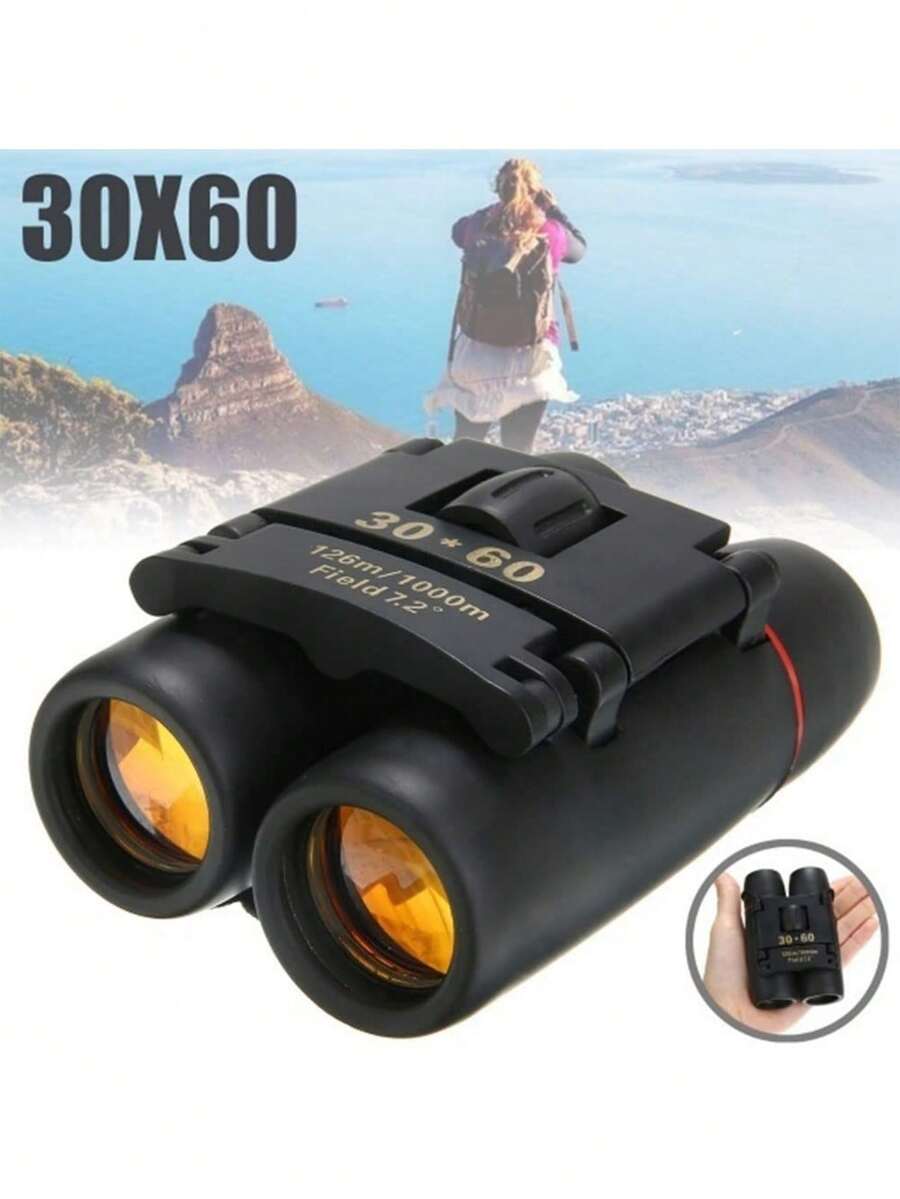 1pc 30x60 High Definition Telescope, Suitable For Forest Wildlife Observation, Long-Distance Hiking, Large Performance Viewing, Shock-Resistant Durable Hard Body + Anti-Slip Soft Rubber Material, Outdoor Adventure Telescope For Adults And Teenagers - Multicolor - View 1