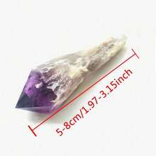 1pc Premium Natural Amethyst Sword Crystal Point 1.97-3.15 Inches/5-8 Cm, Handcrafted From Crystal Cluster, Unique Natural Structure, Indoor Decor Crystal, Suitable For Home Bookshelf Desktop Decoration, Unique Gift For Her, Suitable For Special Occasions - Mauve Purple - View 7