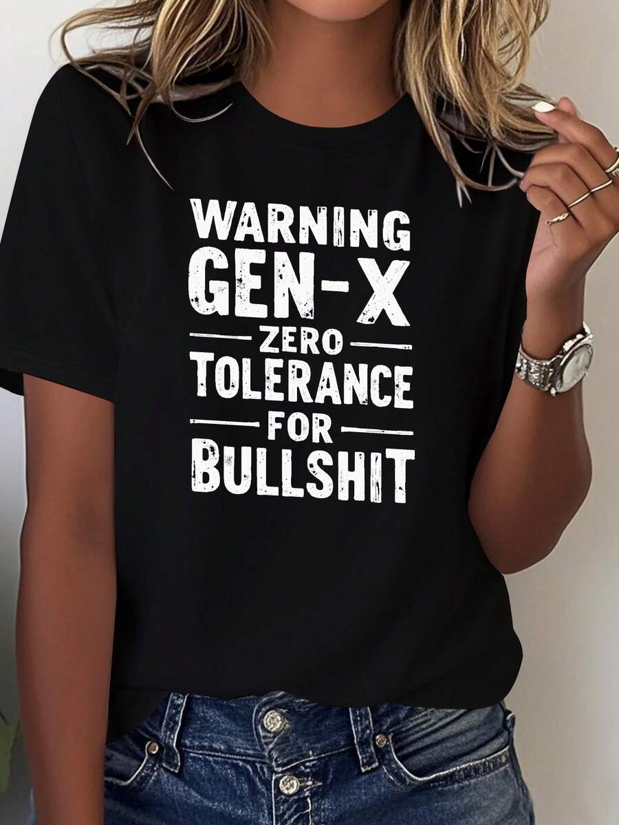 ATENCIÓN: La Generación X No Tiene Paciencia con el Nonsense.Camiseta Suave y Relajada para Mujer - Negro - Ver 1