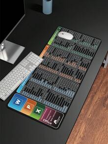 Essential For Career Advancement! Office Software Word/PPT/Excel Full Coverage 120-Key Quick Reference Guide Dedicated Shortcut Mouse Pad 120 Function Keys At A Glance Large Desk Mat Desktop Shortcut Key Layout Anti-Slip Pad, Large Size: 90x40x0.3cm - A - View 5