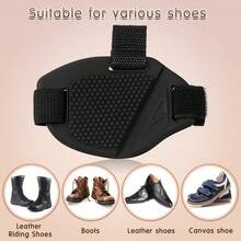1/2 piezas Cubierta de zapato para palanca de cambios de motocicleta! Diseño antideslizante de panal + Protección de la superficie del zapato Cubierta de palanca de cambios, Material resistente al desgaste dedicado para la palanca de cambios de motocicleta, Protección del zapato antideslizante y antidesgaste sin deslizamiento, Ajuste universal para varias motocicletas, Reutilizable y fácil de limpiar, Protege la limpieza de la superficie del zapato y mejora la experiencia de conducción~ - Fundas para zapatos de moto - Ver 3