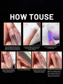New Rocket Sandwich Dual-Mode 120pcs Quick Extension Nail Tips, No Paper Film Needed, 15 Sizes, Nail Art Tools, Suitable For Beginners, Home DIY Nail Salon - Multicolor - View 9