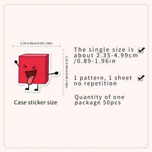 50pcs Battle For Dream Island Stickers, Scrapbook Aesthetic Stickers, Cartoon BFDI Merchandise, Large Quantity Helmet Stickers, Off-Road Motorcycle Stickers, Vinyl Waterproof Stickers, Suitable For Water Bottles, Computers, Laptops, Phones, Luggage, Notebooks, Refrigerators - Multicolor - View 6