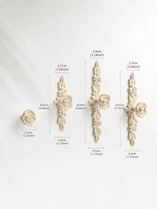 Vintage Rose Cabinet Handles And Drawer Pulls, Ivory White Floral Furniture Hardware, Suitable For Baby Nursery, Vanity, Wardrobe, Children's Room Decor - Rose Manor - View 9