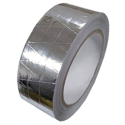 Fiber Glass Aluminum Foil Tape HAOT Reinforced Self Adhesive Heat Reflective Tape Heat Jacketing Insulation Resistant High Temperature HVAC Tape Metal Repair Roll Silver, 2 inx 82'