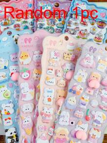 Japanese Style Mini Sweet 3D Embossed Unicorn Stickers, Cute Planner DIY Decorative Stickers, Stationery Diary Decoration, Student Supplies - Multicolor - View 9