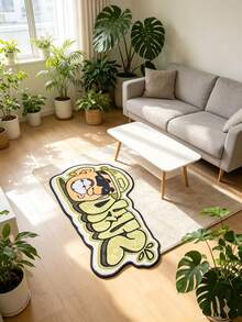 1pc Funny Caterpillar Smiling Face Rug, Living Room Decor, Bedroom Decor, Home Casual Carpet, Decorative Rug, Small Rug, Carpet, Home Decor, Living Room Carpet, Living Room Small Rug, Bedroom Carpet, Living Room Home Decor, Outdoor Rug, Washable Carpet - Multicolor - View 4
