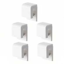 1/3/5 piezas Soporte para pasta de dientes, clip de almacenamiento montado en la pared sin taladro, organizador de pasta de dientes multiusos para la pared del baño - Blanco - Ver 12