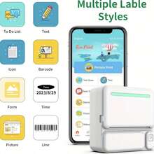 Mini Impresora, Impresora Térmica Portátil sin Tinta, Para Imágenes, Fotos, Notas de Estudio, Diarios, DIY, Compatible con iOS & Android - Multicolor - Ver 7