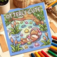 1 Cute Otter Coloring Book, Featuring Adorable Otter-Themed Illustrations Designed To Help You Relax And Enjoy Hours Of Creative Fun, Perfect For Animal Lovers, Fans Of Cozy Coloring Games, And Anyone Who Loves Cute Style Illustrations. An Ideal Coloring Gift Choice For Christmas, Halloween, Valentine's Day, Gatherings, Parties, Back To School, Birthdays, And Parent-Child Interaction. - Cute Otter Coloring Book - View 10