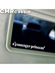 Pegatina reflectante para coche, hermosa pegatina de texto "Princesa de pasajero", pegatina para interior de coche, pegatina de decoración del hogar, adecuada para coche, decoración del hogar, decoración de fiesta - A - Ver 3