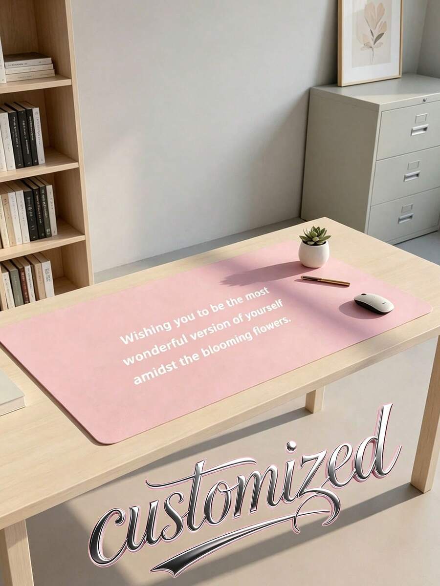 Customized Logo Mouse Pad, Personalized White Mouse Pad, Customized White Gaming Mouse Pad, Personalized Customization, Customizable, Christmas Party, Rectangular, Anniversary, Living Room Decor, Birthday Gift, Suitable For Father, Mother, Friends, Colleagues, Office, Business Use - Multicolor - View 1