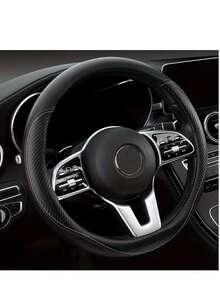1pc Soft Touch Anti-Slip Car Steering Wheel Cover With Inner Ring, Fits Most Car Models - Multicolor - View 13