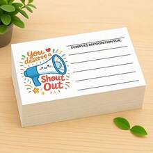 1/50/100 Positive Encouragement Cards, Gift For Teachers, Students And Employees You Deserve! Colorful Inspirational Thank You And Recognition Reward Cards, Suitable For Classroom, Office Team Rewards, Back To School Season, Holiday Essentials - Multicolor - View 2