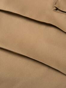 1 Buah Celana Panjang Kargo Kasual Ringan Pria Musim Panas dengan Kantong Samping Besar, Potongan Lurus Longgar, Pinggang Tinggi dengan Tali Serut Elastis untuk Memperampingkan Tubuh - Khaki - View 10