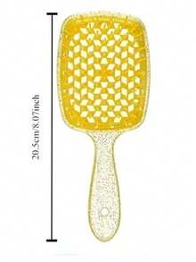 1pc New Sequin Tangled Hair Comb Detangling Hair Brushes Massage Combs Hollow Out Wet Curly Brushes Barber Comb Salon Hair Styling T - Multicolor - View 5