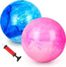 8-Inch Inflatable Ball For Kids, 2/4 Pack With Pump, Outdoor Summer Toy - 2Pcs-random Colors - View 1