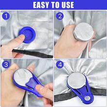 10/20 piezas de pinzas impermeables para lona, pinzas ajustables de apriete, pinzas móviles para toldo, accesorios para toldo de camping al aire libre, aptas para camping al aire libre, tiendas de campaña, parasoles, pancartas, cubiertas de piscina, pinzas impermeables de plástico para lona, azul - Azul - Ver 5