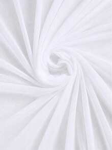 KIT 2 Women's Elegant And Modern Black And White Long Sleeve Tulle Blouse With Faux Collar - 黑白套裝 - 查看 7