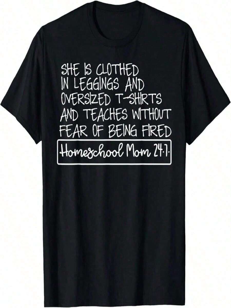Plus Sizes - Plus Sizes - Women's Elegant Casual Crew Neck T-Shirt With Colorful And Fun Print For Spring - Black12 - View 1
