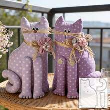 1pc Cute Cat Sewing Pattern Embroidery & Sewing Template - Durable Patchwork Tool, PET Template Precise Cutting Tool, Suitable For Beginner Sewing Patterns, Suitable For Positioning And Tracing Sewing Templates, Handmade Craft Cutting Tool - Classic - View 5