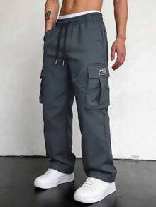 Men's Hiking Pants, Cargo Pants With Drawstring And Multiple Pockets For Travel, Hiking, And Physical Activities - White - View 1