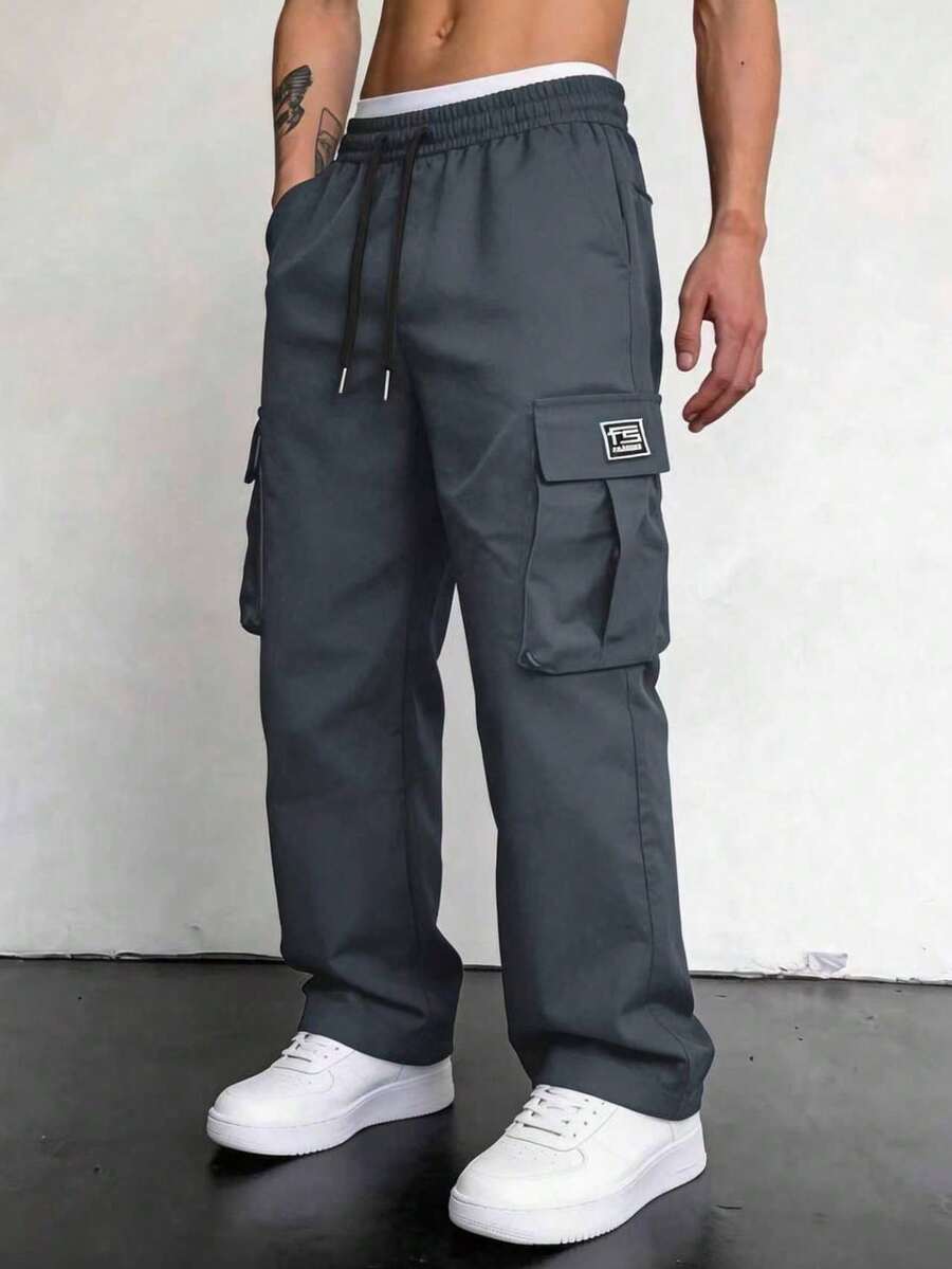 Men's Hiking Pants, Cargo Pants With Drawstring And Multiple Pockets For Travel, Hiking, And Physical Activities - White - View 1