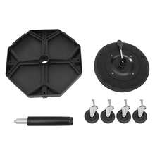 YISSALE Taburete de taller neumático, redondo y negro, con altura regulable de 45 a 58 cm (17,72–22,83 pulgadas), bandeja para herramientas con 4 compartimentos, giratorio 360° y móvil, ideal para reparaciones de automóviles, talleres mecánicos y trabajos de bricolaje. - Negro - Ver 10