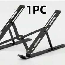 Suport pentru laptop din aliaj de aluminiu, pliabil, reglabil în mai multe poziții, reglabil la înălțime, extensibil, cu disipare termică prin goluri, antiderapant, stabil, portabil, ușor, pliabil, multi-unghi, pliabil portabil, cu ventilație prin goluri, anti-răsturnare, antiderapant din silicon, suport pliabil reglabil pentru laptop de birou, suport portabil universal pentru laptop, potrivit pentru toate laptopurile - Multicolor - Vizualizare 11