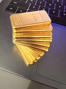 1件創意裝飾品，純金屬材質，適合室內裝飾與拍照道具 - 多色 - 查看 2