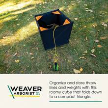 Arborist Throw Line Storage Cube, Portable Climbing Rope Organizer, Collapsible Throw Line For Tree Work Nylon Bag, Handcrafted Arborist Equipment - Black - View 2